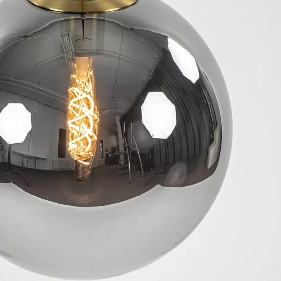 Light and Living | Woonkamerlampen>Straluma Luxe Light and Living hanglamp Medina brons met smoke glas