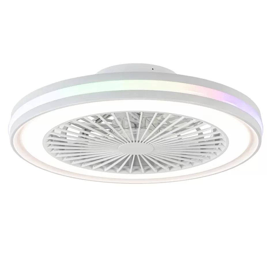 Plafondlampen | Plafondventilatoren met lamp>Straluma Moderne plafondventilator wit inclusief LED en color