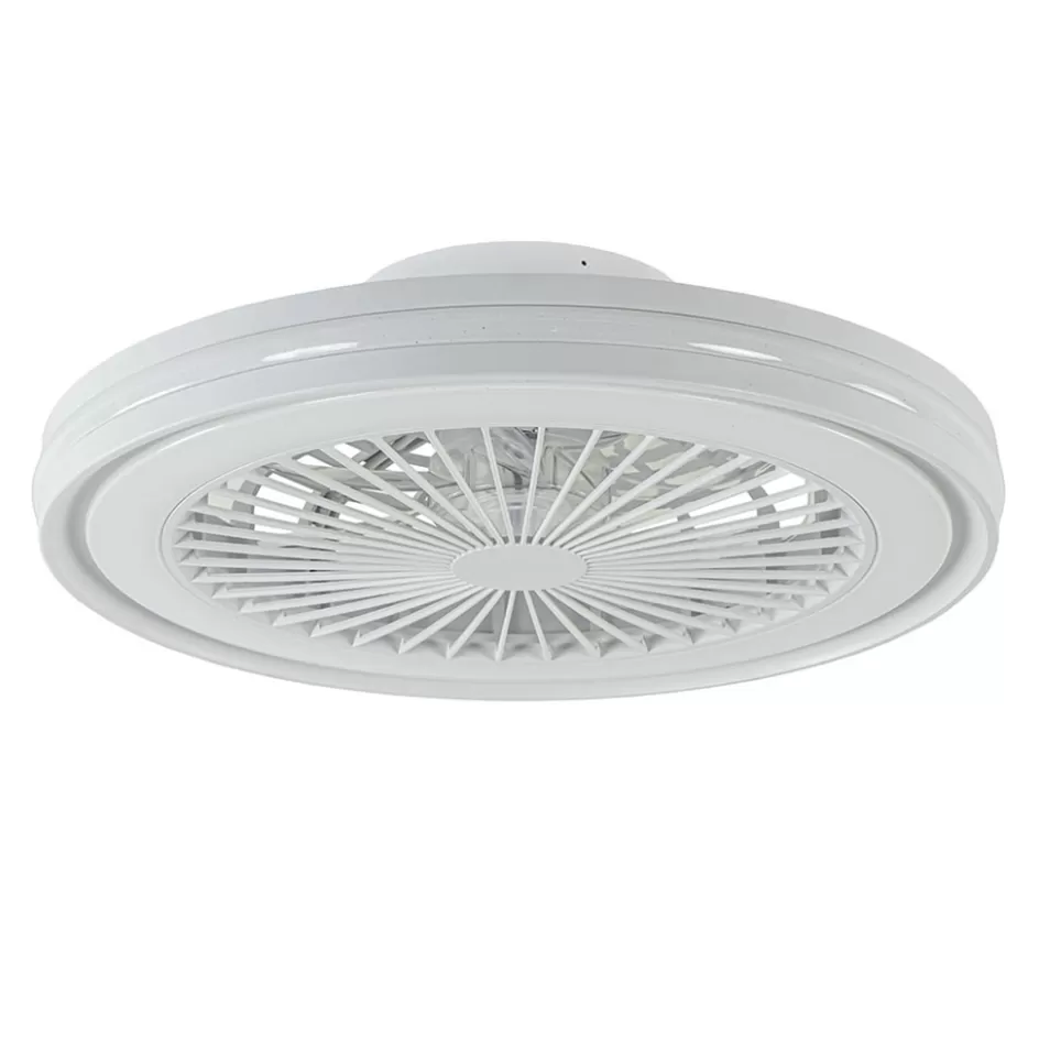 Plafondlampen | Plafondventilatoren met lamp>Straluma Moderne plafondventilator wit inclusief LED en color