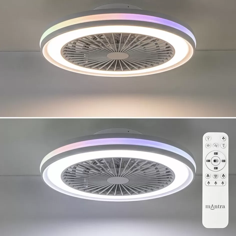Plafondlampen | Plafondventilatoren met lamp>Straluma Moderne plafondventilator wit inclusief LED en color