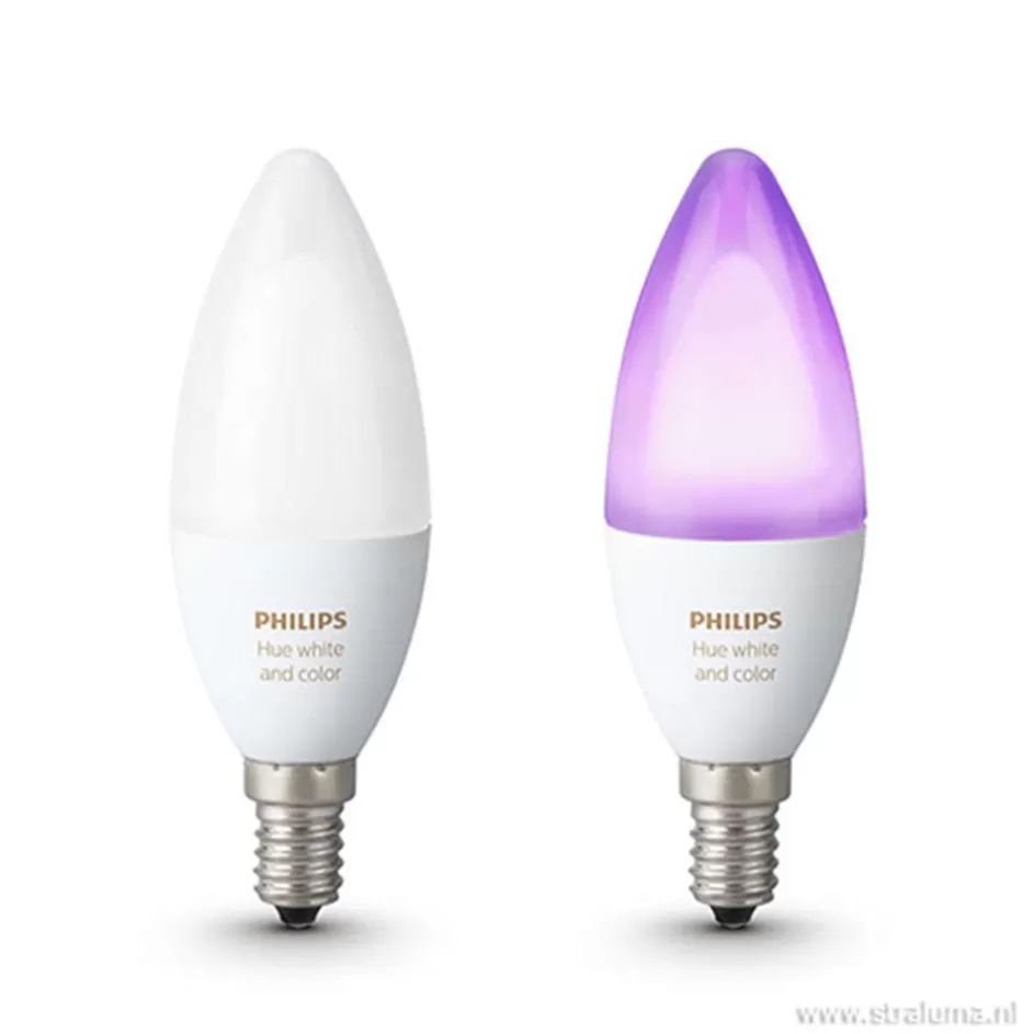 Smart lampen | Philips Hue>Straluma Philips Hue white and color ambiance E14 lamp 2-pack