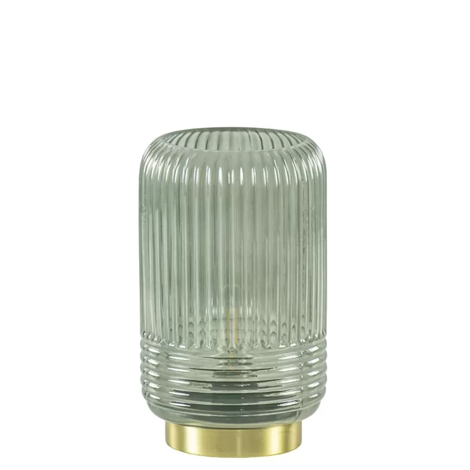 Tafellampen | Light and Living>Straluma Sfeervolle tafellamp Lipa grijs groen op baterijen Light & Living
