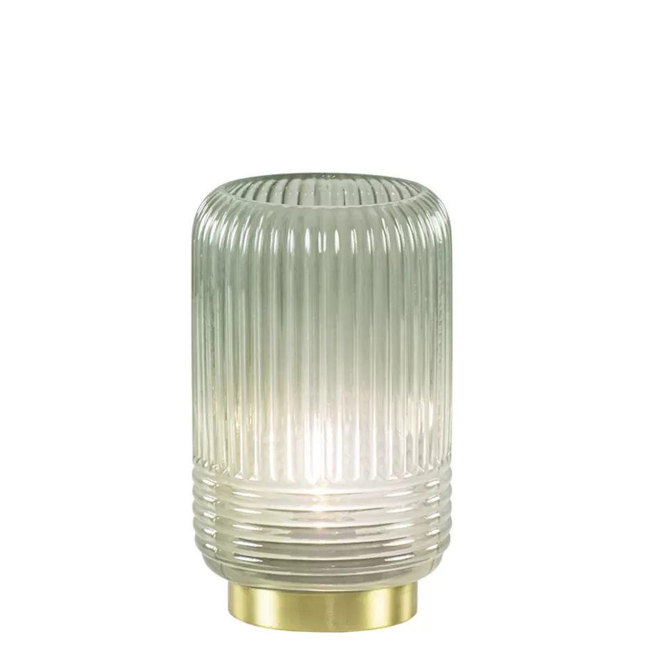 Tafellampen | Light and Living>Straluma Sfeervolle tafellamp Lipa grijs groen op baterijen Light & Living