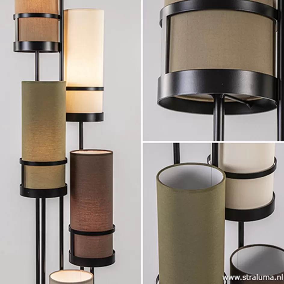 Woonkamerlampen | Slaapkamerlampen>Straluma Vloerlamp Sixt 6l multicolor bruin